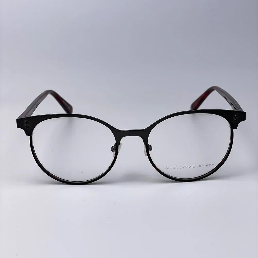 🔥 Stella McCartney SC0145O 004 Eyeglasses Havana Burgundy Metal Oval Women